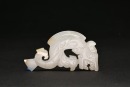 A Carved Pale Celadon Jade Double-Beast Pendant, Western Zhou Dynasty