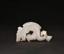 A Carved Pale Celadon Jade Double-Beast Pendant, Western Zhou Dynasty - 2