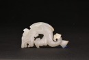A Carved Pale Celadon Jade Double-Beast Pendant, Western Zhou Dynasty - 3