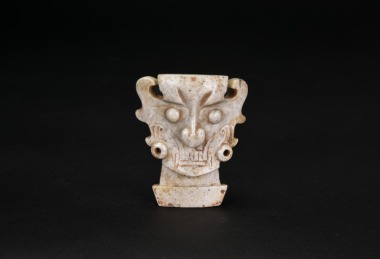 A Jade Anthropomorphic Mask-Form Ornament, Shijiahe Culture, Neolithic Period