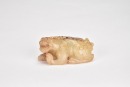 A Carved Jade Recumbent Mythical Beast, Han Dynasty
