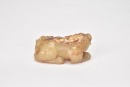 A Carved Jade Recumbent Mythical Beast, Han Dynasty - 4