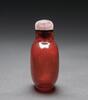 Qing - A Beautiful Red Orange Color Amber Snuff Bottle - 5