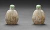 Qing-An Agate Snuff Bottle Jadeite Stopper