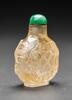 Qing-A Beautiful Yellowish Glass Carved Snuff Bottle - 3