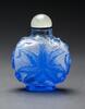 Qing-A Blue Glass ‘Flower’ Snuff Bottle - 2