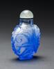 Qing-A Blue Glass ‘Flower’ Snuff Bottle - 4