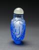 Qing-A Blue Glass ‘Flower’ Snuff Bottle - 5