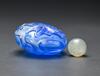 Qing-A Blue Glass ‘Flower’ Snuff Bottle - 6