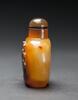 Qing-An Amber Carved ‘Wash Horse’ Snuff Bottle - 3