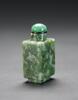 Qing - A Greenish Hard Stone Snuff Bottle - 4