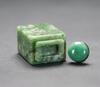 Qing - A Greenish Hard Stone Snuff Bottle - 6