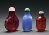 Late Qing-A Group Of Three Glass Snuff Bottle - 2