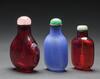 Late Qing-A Group Of Three Glass Snuff Bottle - 4