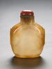 Qing-An Agate Carved Large Snuff Bottle - 5