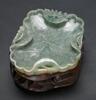 Late Qing / Republic-A Jadeite Carved Lotus Brush Washer - 2