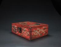 Late Qing / Republic-A Lacquer ‘Dragon and Phoenix’ Box And Cover