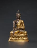 Qing-A Gilt-Bronze Figure Of Sakyamuni