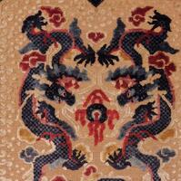 Circa1900-An Imperial Silk Gilt-Thread ‘Five Dragon’ Carpet