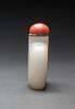 Qing - A White Jade Russet Skin Snuff Bottle - 3