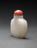 Qing - A White Jade Russet Skin Snuff Bottle - 4