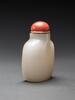 Qing - A White Jade Russet Skin Snuff Bottle - 5