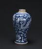 Qing-A Blue And White ‘Dragon’ Plum Vase