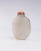 Qing-A White Jade Russet Skin Pebble Form Snuff Bottle - 3