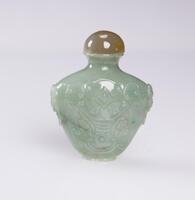 Qing - A Jade Carved Snuff Bottle