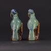 Late Qing/Republic-A Pair of Shiwan Parrots - 3