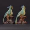 Late Qing/Republic-A Pair of Shiwan Parrots - 4