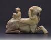 Qing -A Celadon White Jade Carved “Man Ride On Ram” Brush Rest - 2