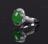 A high quality Jadeite Diamond ring - 3