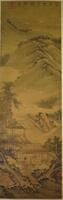 Attributed To -Lu Tan Wei( ? - 485) With Song HuiSong Inscription and Seals<br>Ink And Color On Silk, Hanging Scroll. Signed And Many Collectors Seal.<br>164 x 51 cm (64 1/2 x 20 in)<br>傳 - 陸探微 (?-485）宋徽宗題 約7.5 平尺<br>軸心：設色绢本<br>款識：陸探微製<br>題拔：陸探微真蹟神品<br>鈐