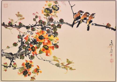 Jin Yougnian (Republic) Birds And Flowers