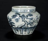 A Yuan Style Blue And White ‘Plum, Pine, Bamboo’ Small Jug