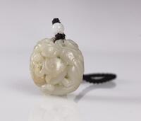Qing - A White Jade Carved “Double Chilung”