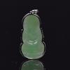 A Semi Translucent Jadeite Carved Guan Yin Pendant - 4