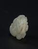 Qing - A White Jade With Russet Skin Carved Melon Pendand - 2