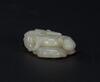 Qing - A White Jade With Russet Skin Carved Melon Pendand - 4