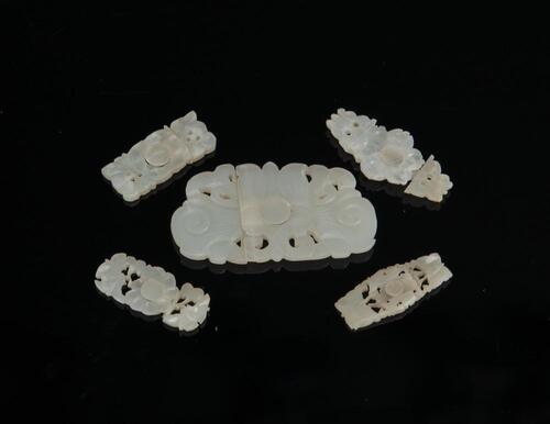 Late Qing/Republic-A Group Of Five White Jade