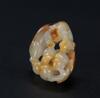 Qing-A Russet White Jade Carved Squirrel And Grape - 2