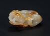 Qing-A Russet White Jade Carved Squirrel And Grape - 6