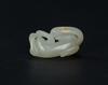 Qing - A Russet White Jade Carved Fox Toggle - 6
