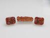 Qing -A Group of Reddish Jadeite Bell-buckle (3 Pieces)