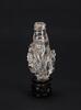Qing-A Crystal Carved Chilong And Elephant Handle Vase (Wood Stand) - 3