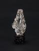 Qing-A Crystal Carved Chilong And Elephant Handle Vase (Wood Stand) - 6