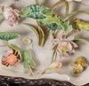Qing-A Pair Of Ivory Carved And Color Lotus Flowers And Fishes In Pond - 3