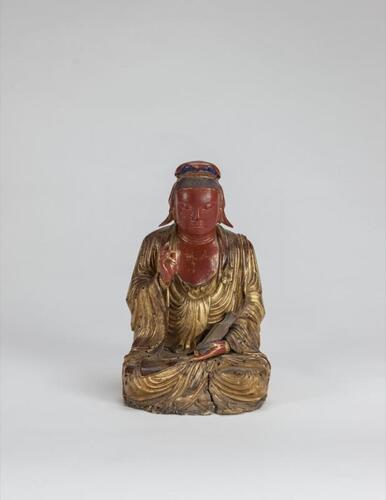 Ming- A Glit-Lacquered Wood Figure Of Buddha
