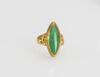 Republic - A Jadeite Mounted With Gold RingJadeite Ring (Guarantee Grade A Natural Jadeite Or Money Back Within 30 Days.)